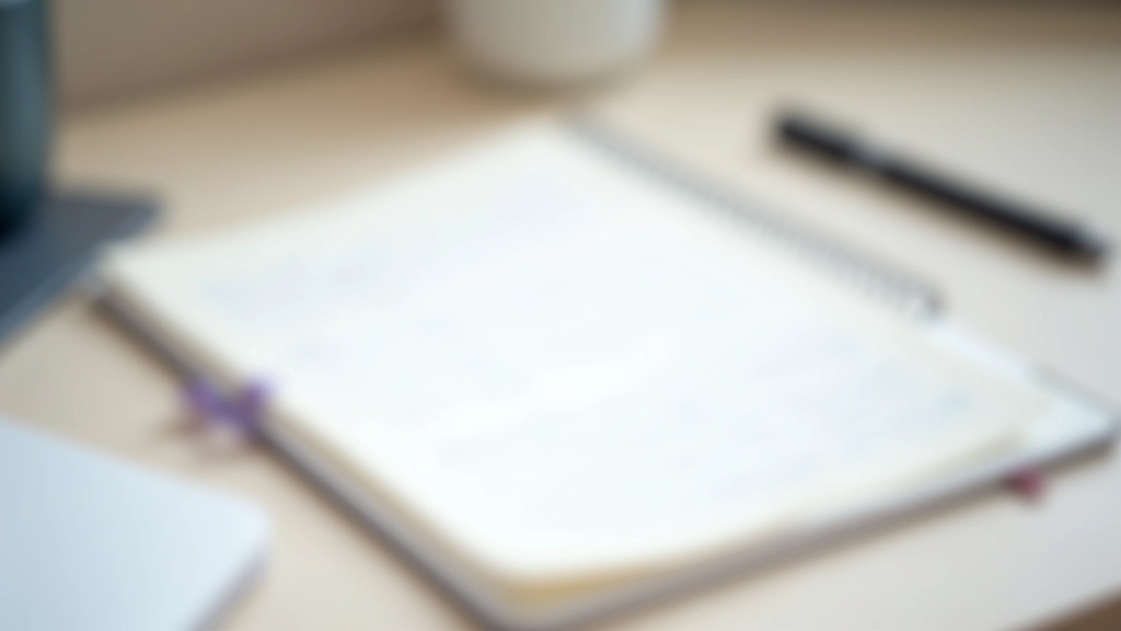 Study notes and reflection journal with quarterly review sections and handwritten notes