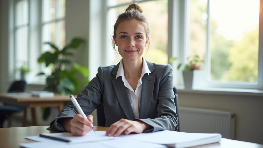 Person sitting at desk with calendar and progress tracking system visible, planning milestones for next quarter